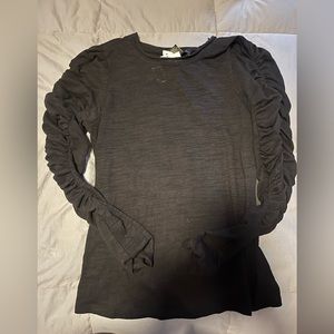 shirt with ruffles on sleeves